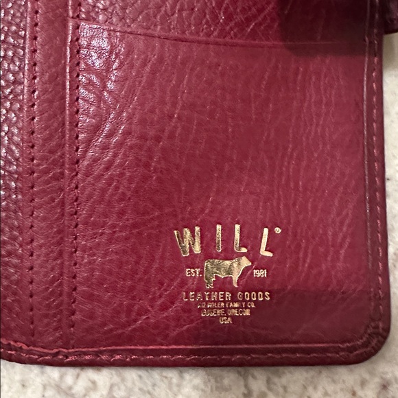 Will Leather Goods Burgundy leather wallet - Picture 6 of 6